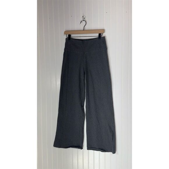 Pact Pants - Pact Organic Cotton Wide Leg Lounge Pants M Gray Sustainable Soft Knit Slit Hem